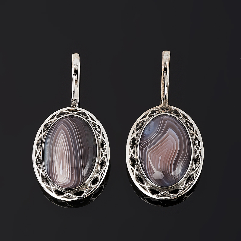 Серьги агат серый (серебро 925 пр.) 
Серьги агат серый (серебро 925 пр.)