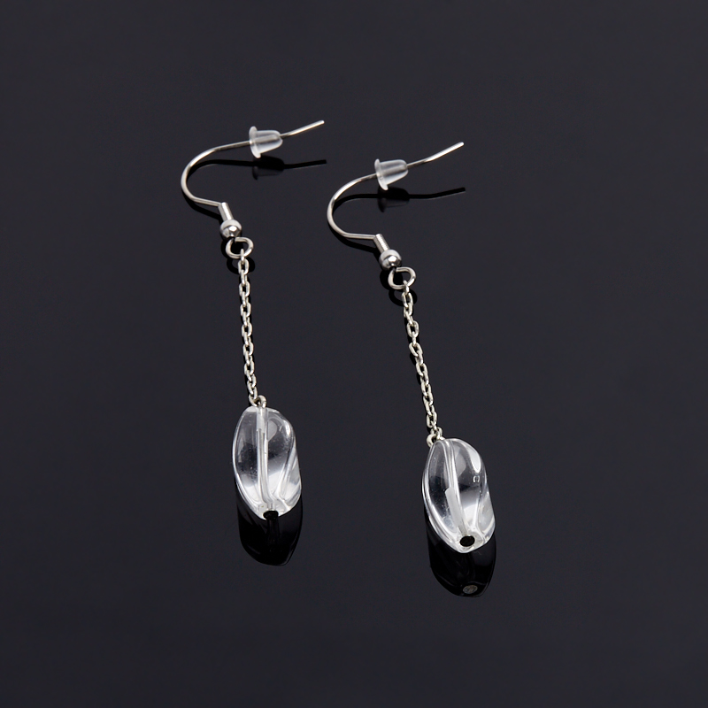 Серьги горный хрусталь (хир. сталь) 
Серьги горный хрусталь (хир. сталь)