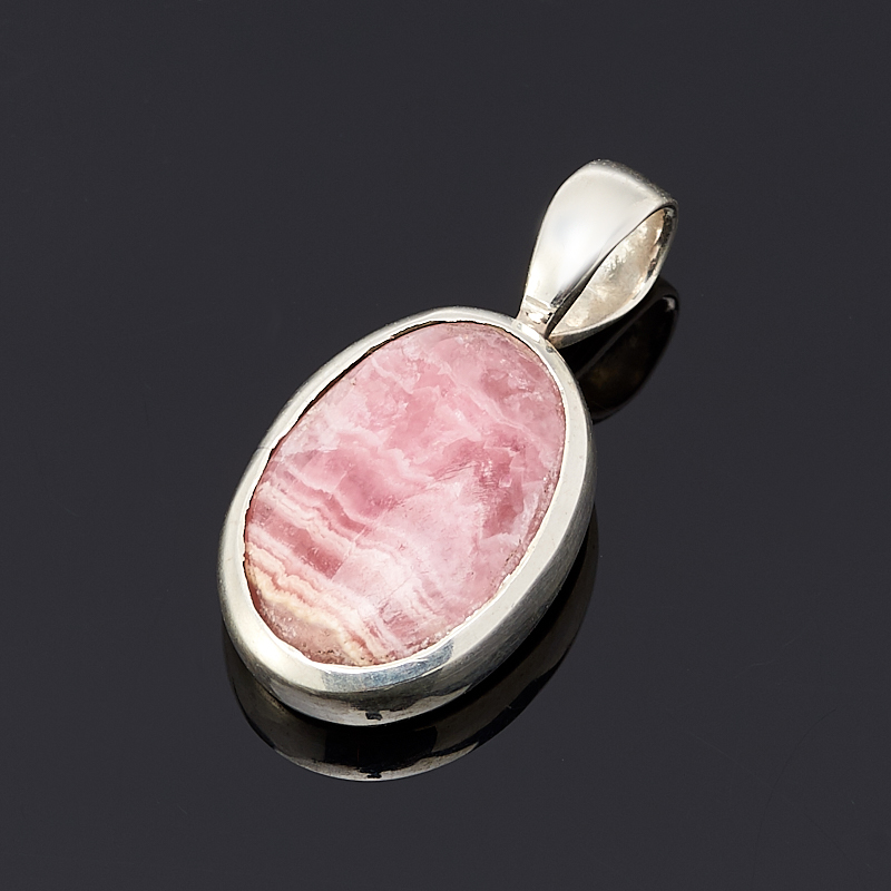 Кулон родохрозит овал (серебро 925 пр.) 
Кулон родохрозит овал (серебро 925 пр.)