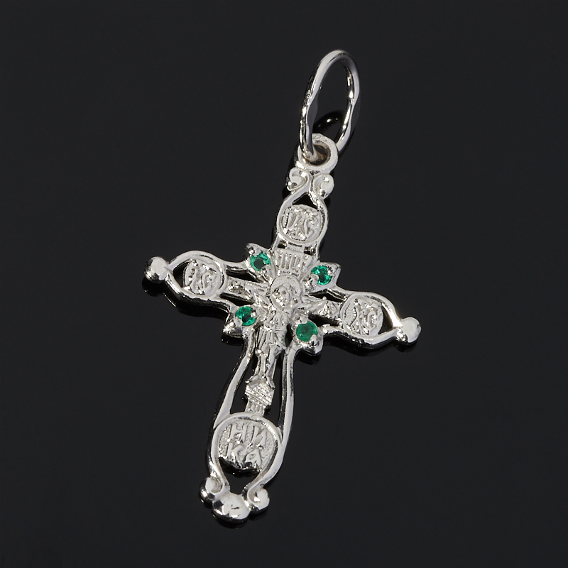 Кулон изумруд крест огранка (серебро 925 пр.) 
Кулон изумруд крест огранка (серебро 925 пр.)