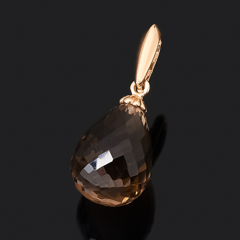 Кулон раухтопаз (серебро 925 пр. позолота) капля огранка 
Кулон раухтопаз (серебро 925 пр. позолота) капля огранка