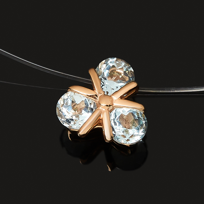 Кулон топаз голубой (серебро 925 пр. позолота, родир. бел.) огранка 
Кулон топаз голубой (серебро 925 пр. позолота, родир. бел.) огранка