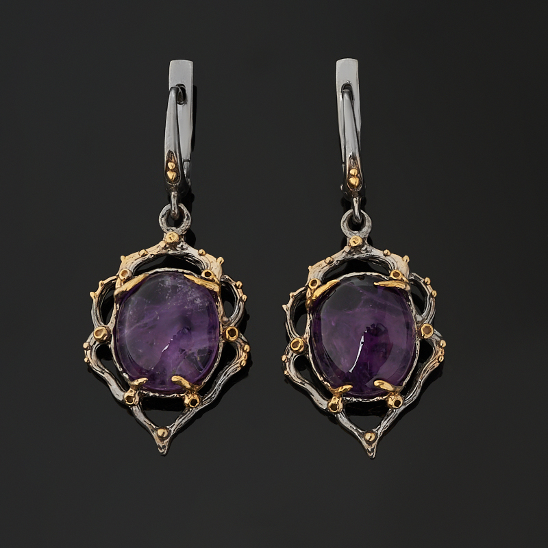 Серьги аметист (серебро 925 пр. позолота, родир. сер.)
Серьги аметист (серебро 925 пр. позолота, родир. сер.)
