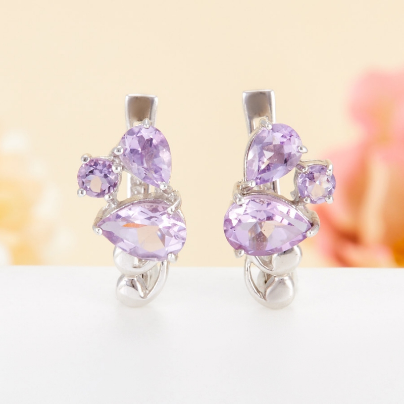 

Серьги аметист огранка (серебро 925 пр.)