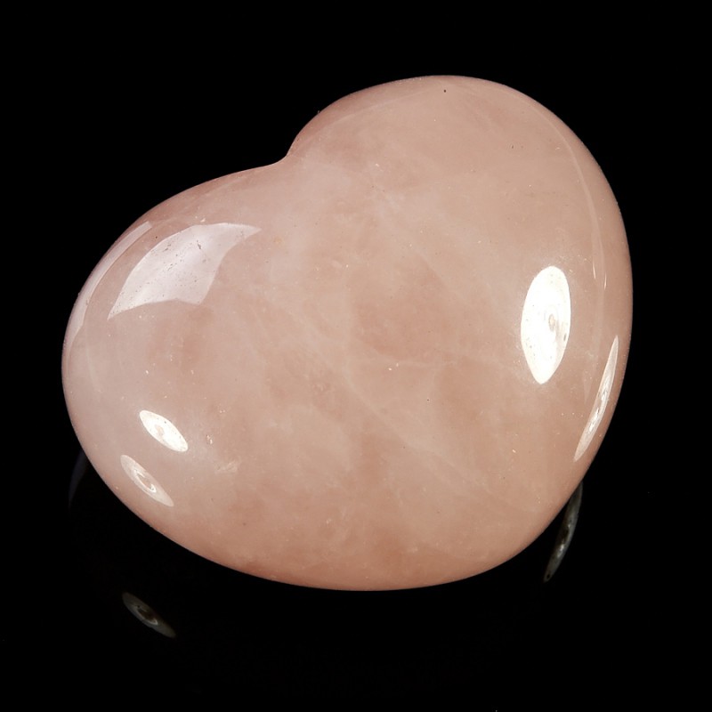 Сердечко розовый кварц Намибия 25х30 мм
