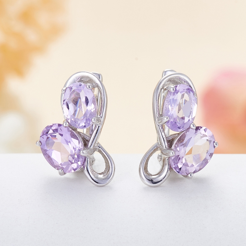 

Серьги аметист огранка (серебро 925 пр.)