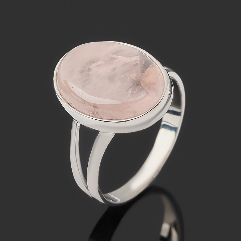 

Кольцо розовый кварц (серебро 925 пр. родир. бел.) размер 18,5