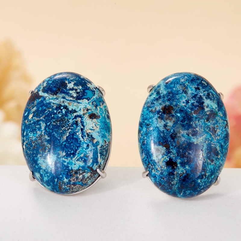 

Серьги хризоколла (серебро 925 пр.)