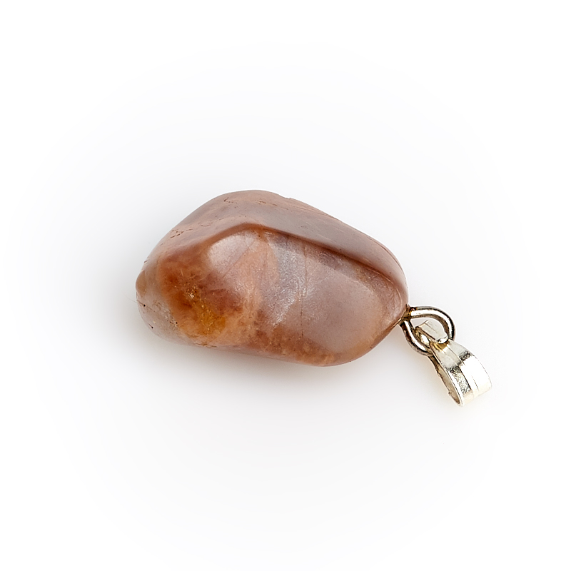 Кулон лунный камень Индия галтовка (биж. сплав) 1,5-3 см