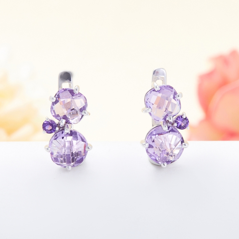 

Серьги аметист огранка (серебро 925 пр.)