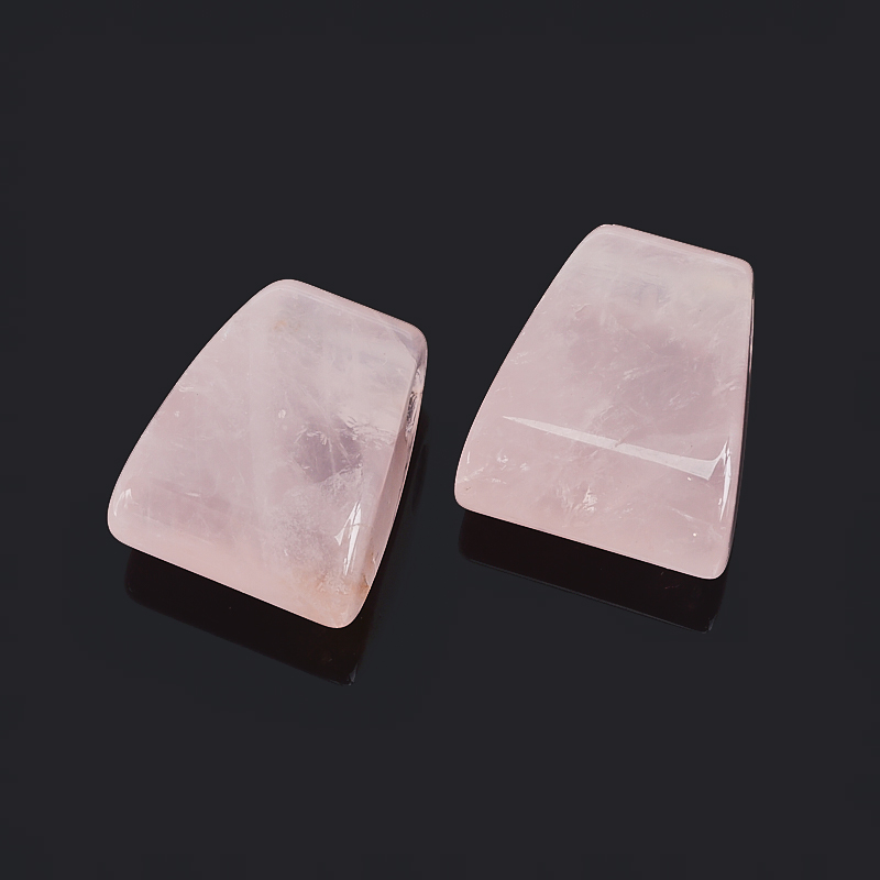 Кулон розовый кварц Намибия трапеция 2,5-3 см