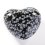 Сердечко обсидиан снежный США 3,5-4 см