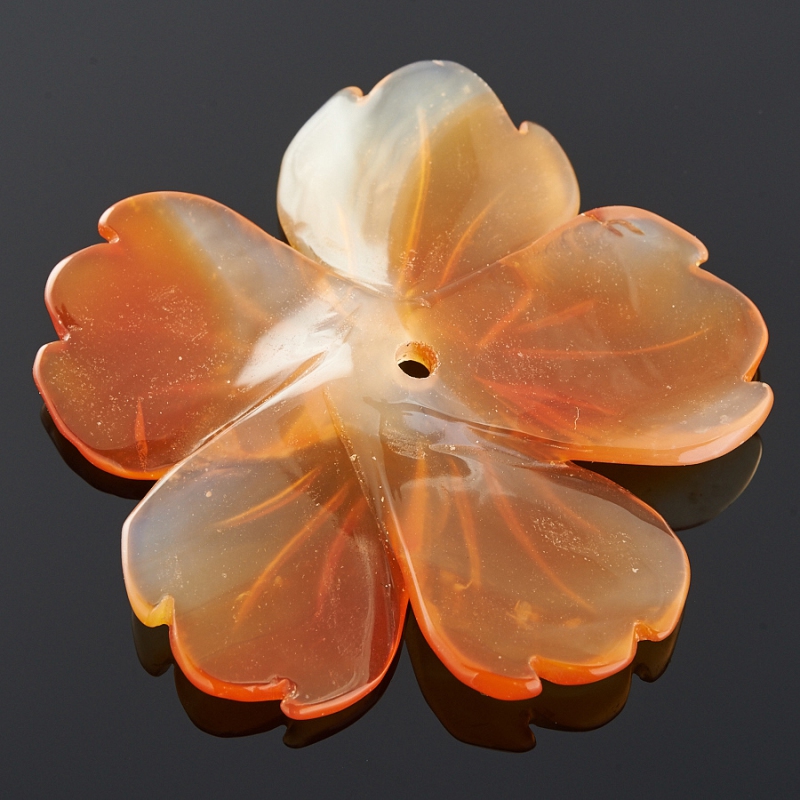 Пуговица цветок сердолик Ботсвана 3 см