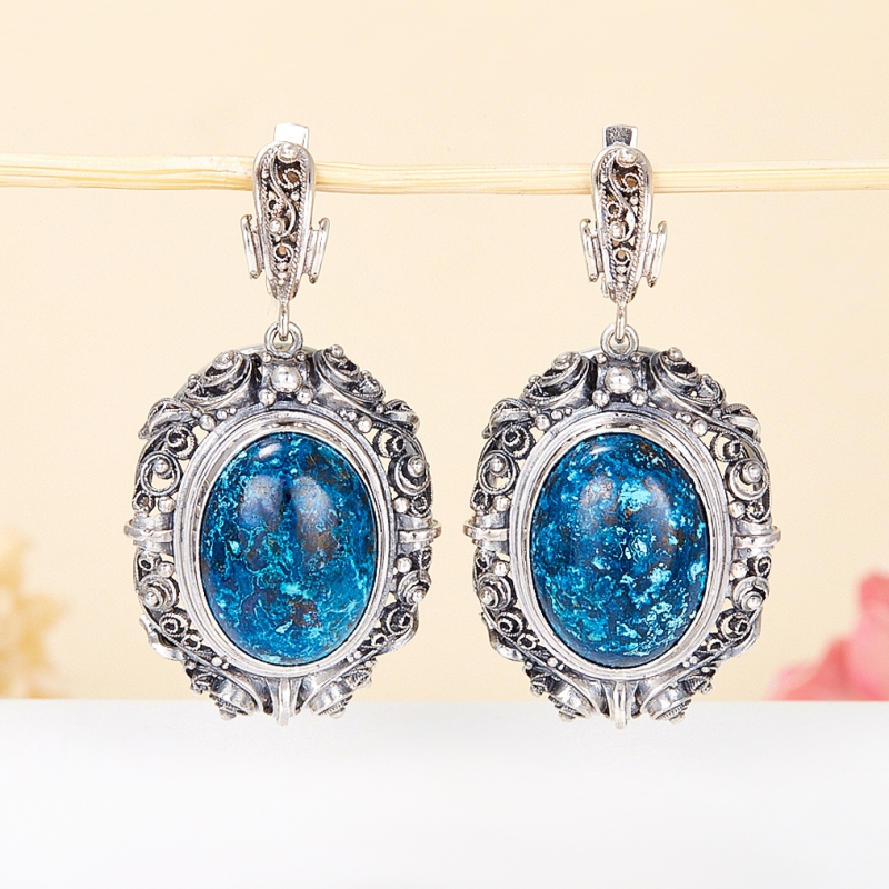 

Серьги хризоколла (серебро 925 пр.)
