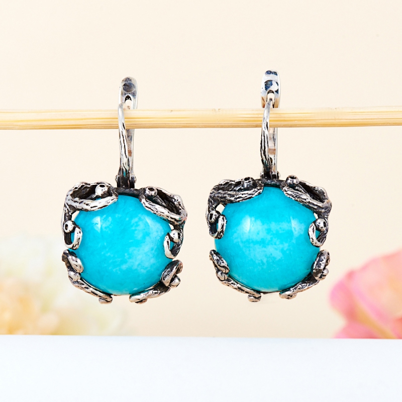 

Серьги амазонит (серебро 925 пр.)