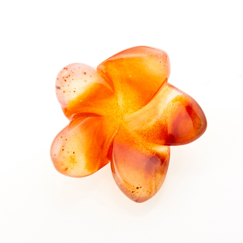 Пуговица цветок сердолик Ботсвана 1,5 см