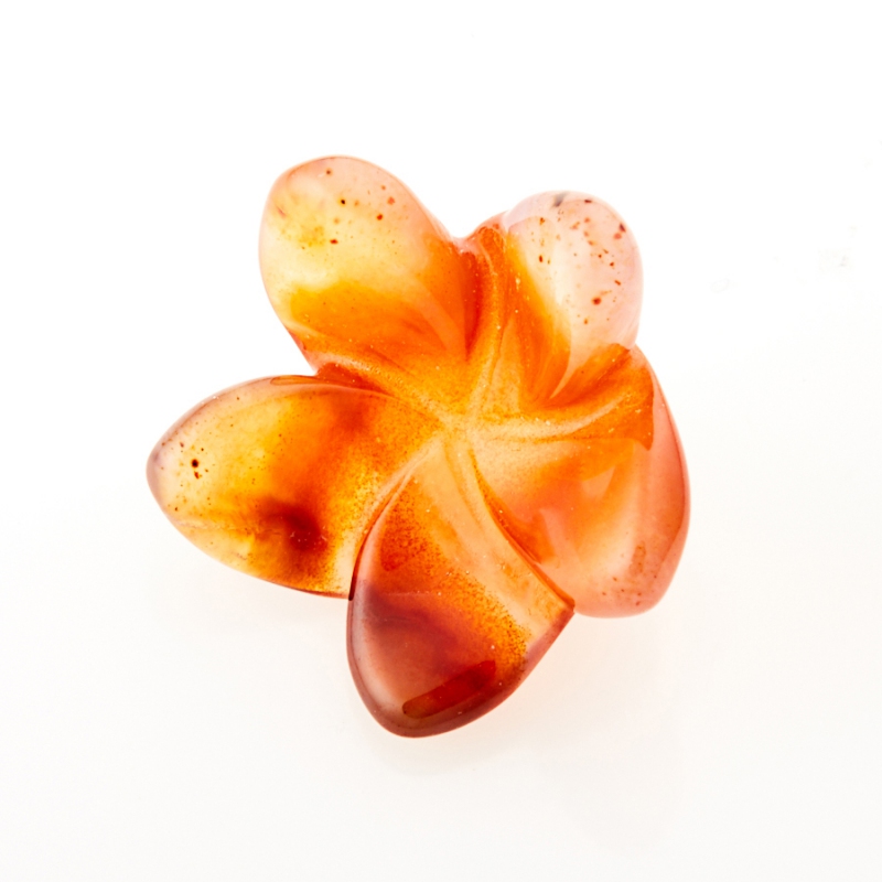 Пуговица цветок сердолик Ботсвана 1,5 см