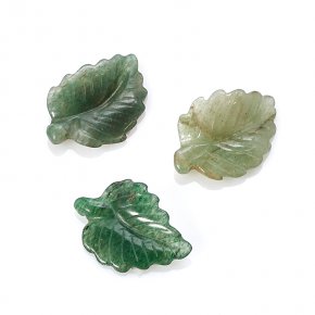 Пуговица лист авантюрин зеленый Зимбабве 2,5-3 см