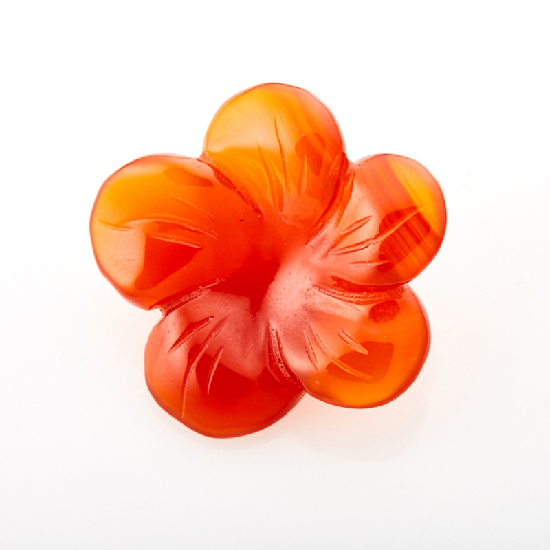 Пуговица цветок сердолик Ботсвана 2 см