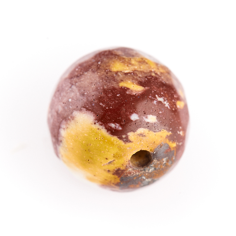 Бусина яшма мукаит фиолетовый Австралия шарик 9,5-10 мм огранка (1 шт)