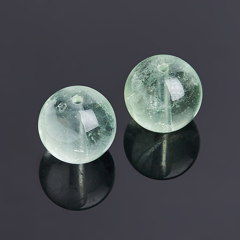 Бусина флюорит зеленый шарик 10-10,5 мм (1 шт)