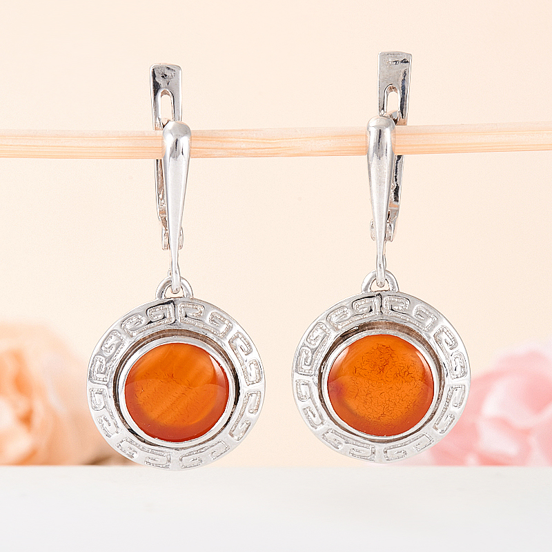 

Серьги сердолик (серебро 925 пр.)