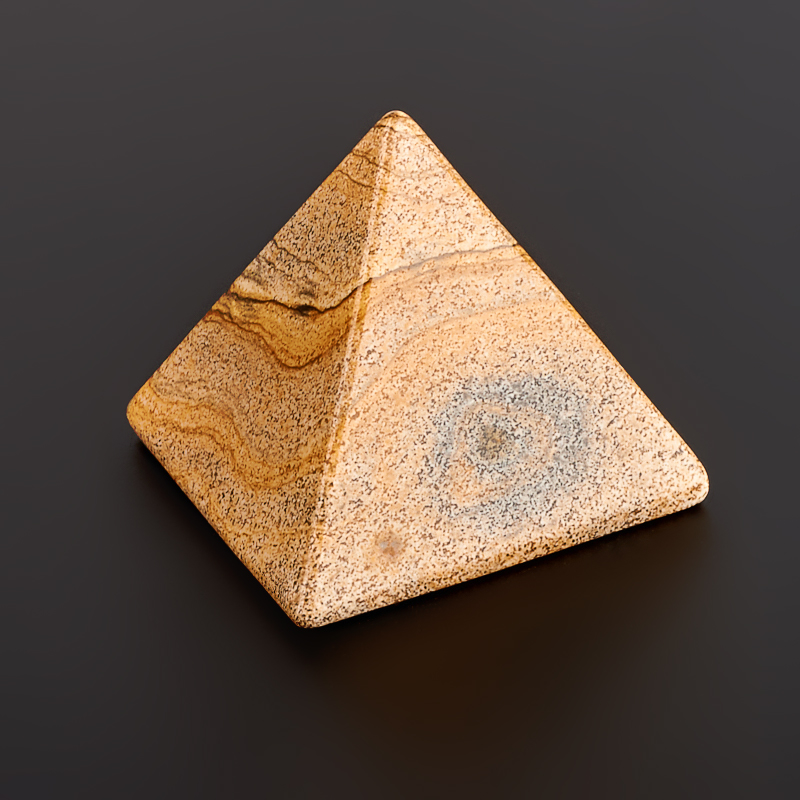 Пирамида яшма рисунчатая (песочная) Намибия 4 см