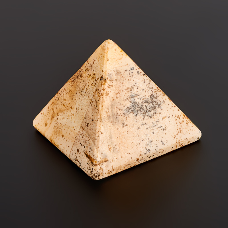 Пирамида яшма рисунчатая (песочная) Намибия 4 см