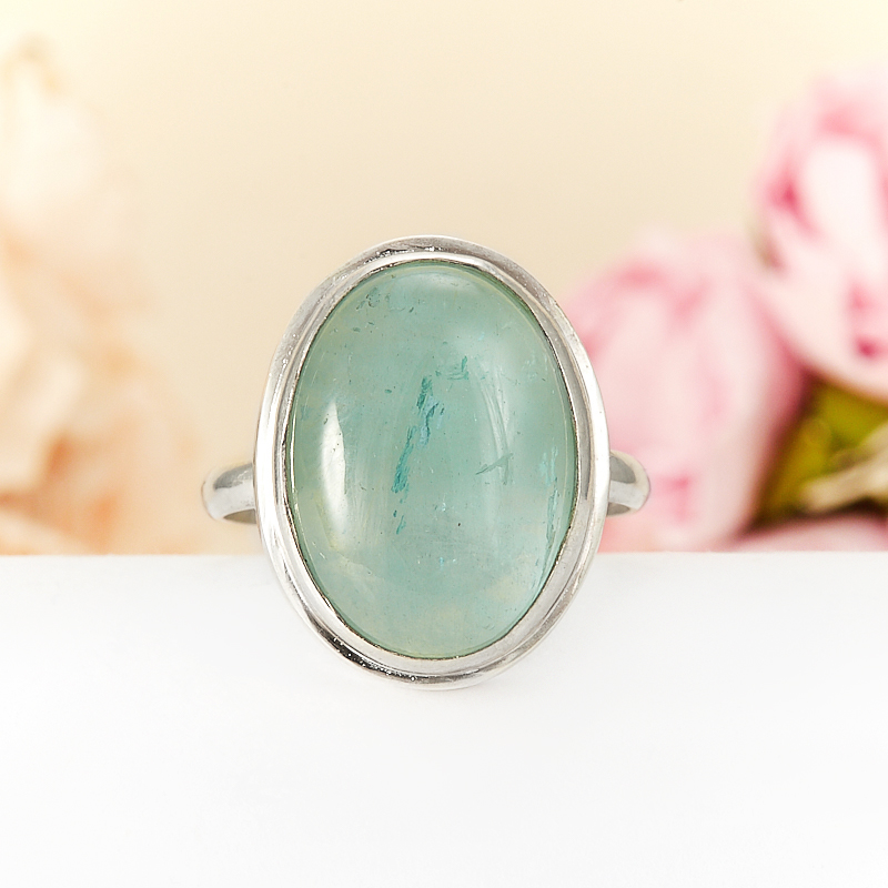 

Кольцо аквамарин (серебро 925 пр.) размер 18