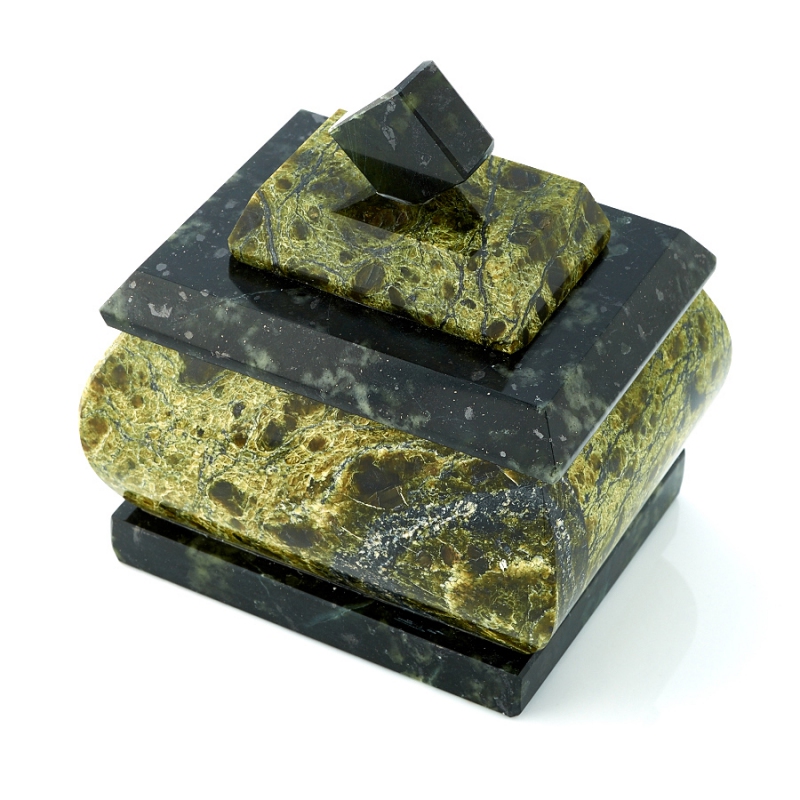 

Шкатулка змеевик 6,5х5,5х7,5 см