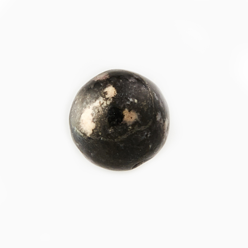Бусина родонит черный Россия шарик 4,5-5 мм (1 шт)