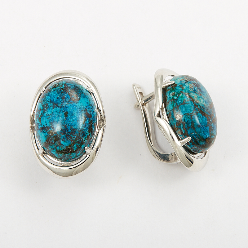 

Серьги хризоколла (серебро 925 пр.)