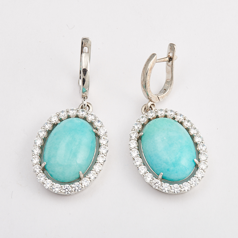 

Серьги амазонит (серебро 925 пр.)