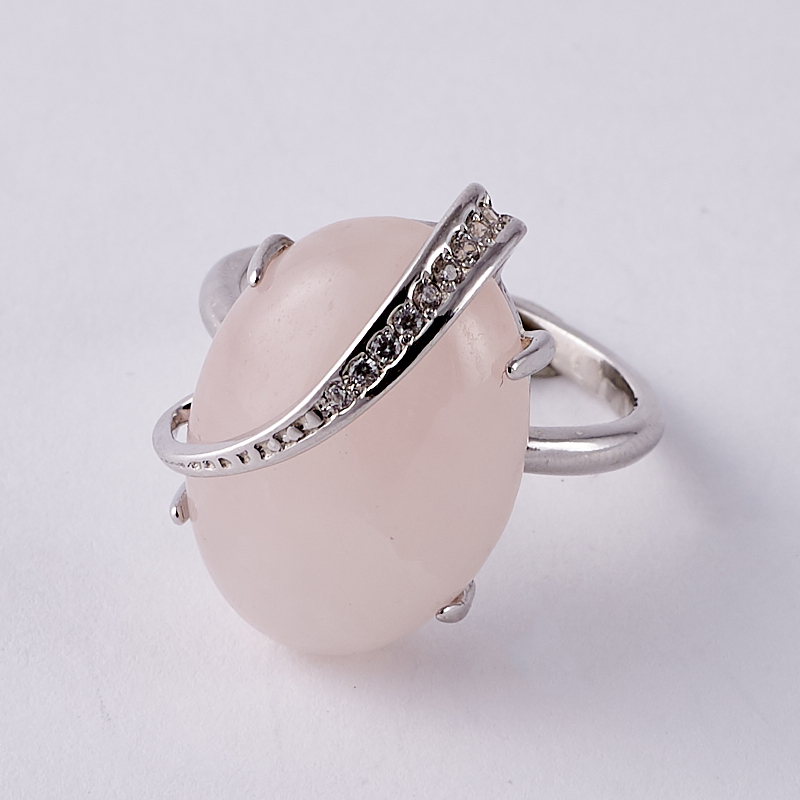 

Кольцо розовый кварц (серебро 925 пр.) размер 18