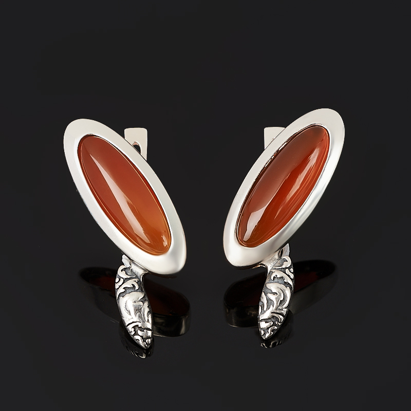 

Серьги сердолик (серебро 925 пр.)