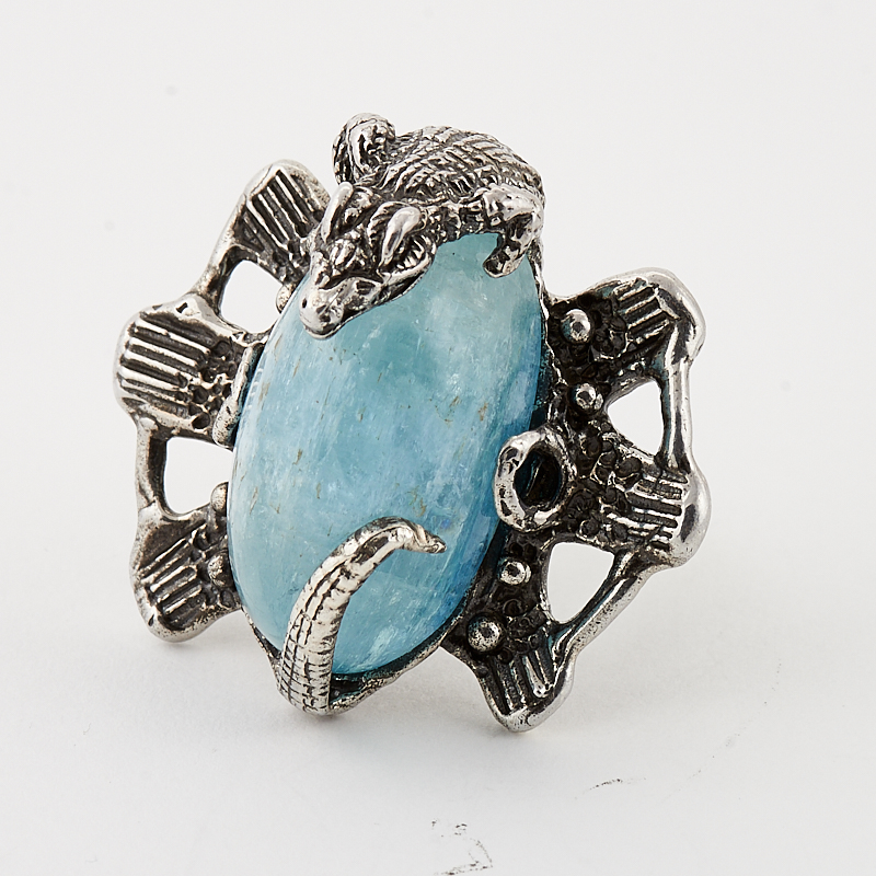 

Кольцо аквамарин (серебро 925 пр.) размер 18