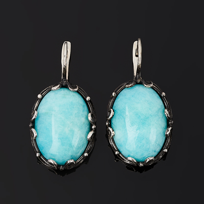

Серьги амазонит (серебро 925 пр. оксидир.)