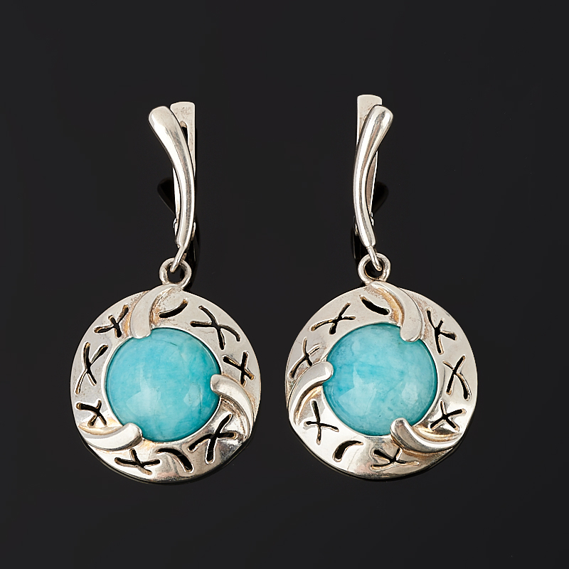 

Серьги амазонит (серебро 925 пр.)