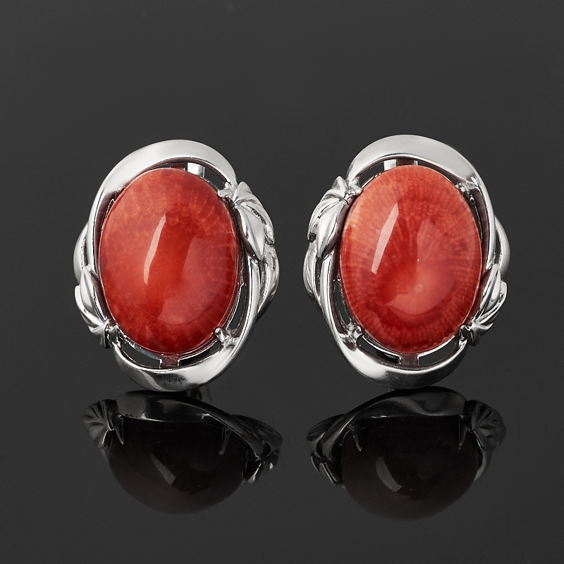 

Серьги коралл красный (серебро 925 пр.)