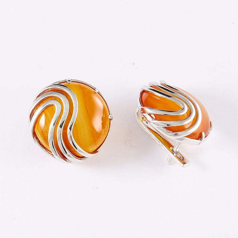 

Серьги сердолик (серебро 925 пр.)