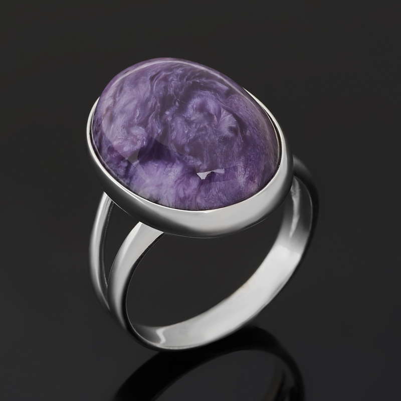 

Кольцо чароит (серебро 925 пр.) размер 17