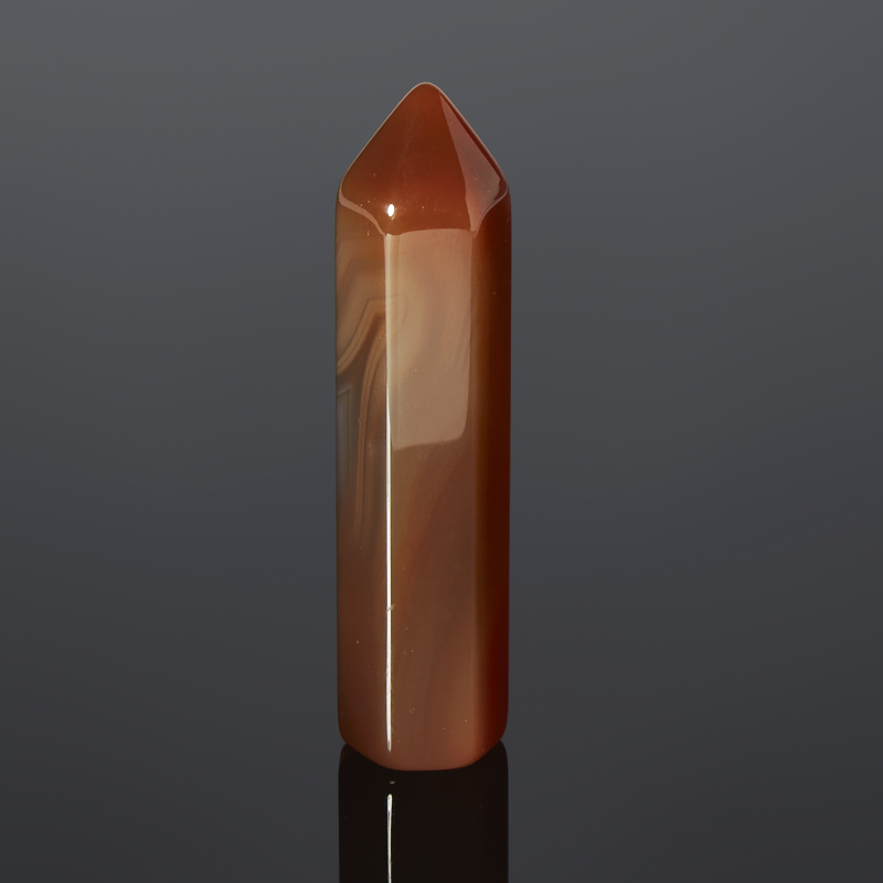 Кристалл сердолик Ботсвана 6 см (ограненный) (1 шт)