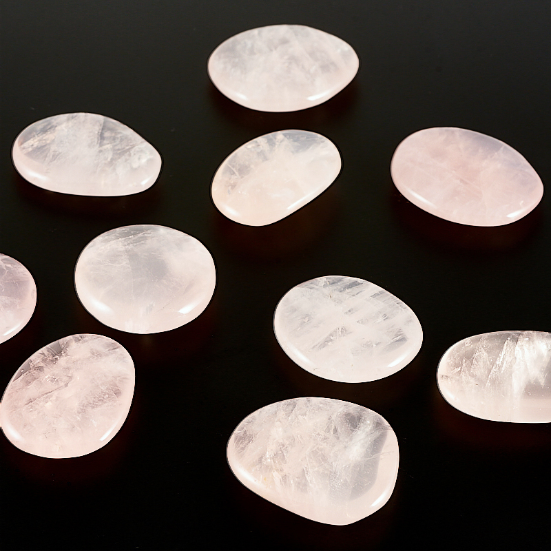 Галтовка розовый кварц прозрачный Намибия (3,5-4 см) 1 шт