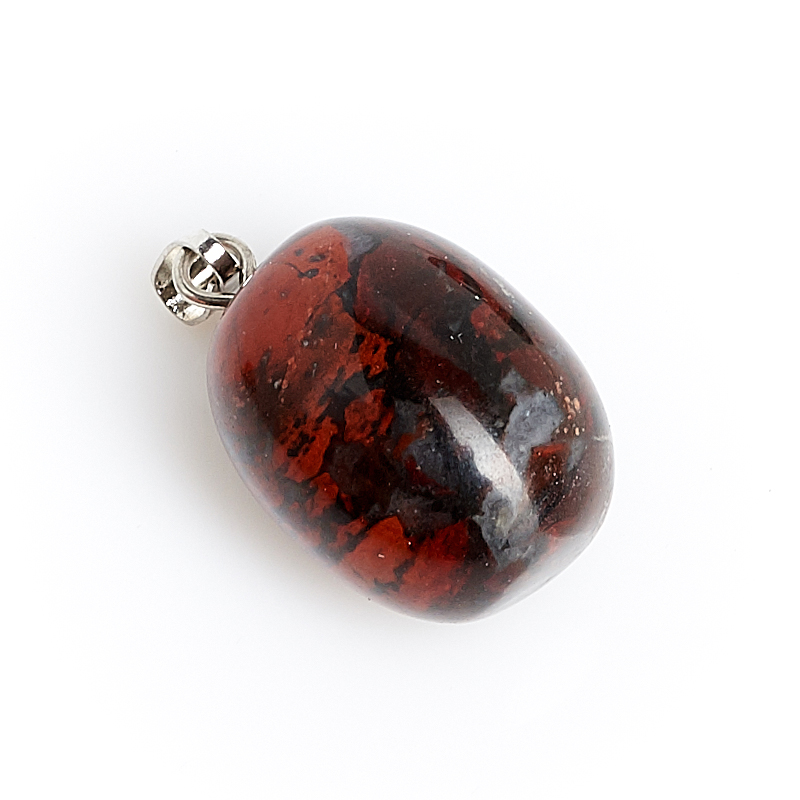 Кулон яшма красная ЮАР овал 3 см
