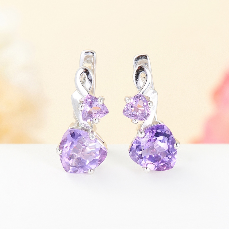 

Серьги аметист огранка (серебро 925 пр.)