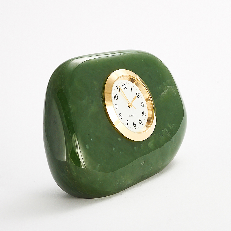 Часы нефрит зеленый Россия 5,5х9 см