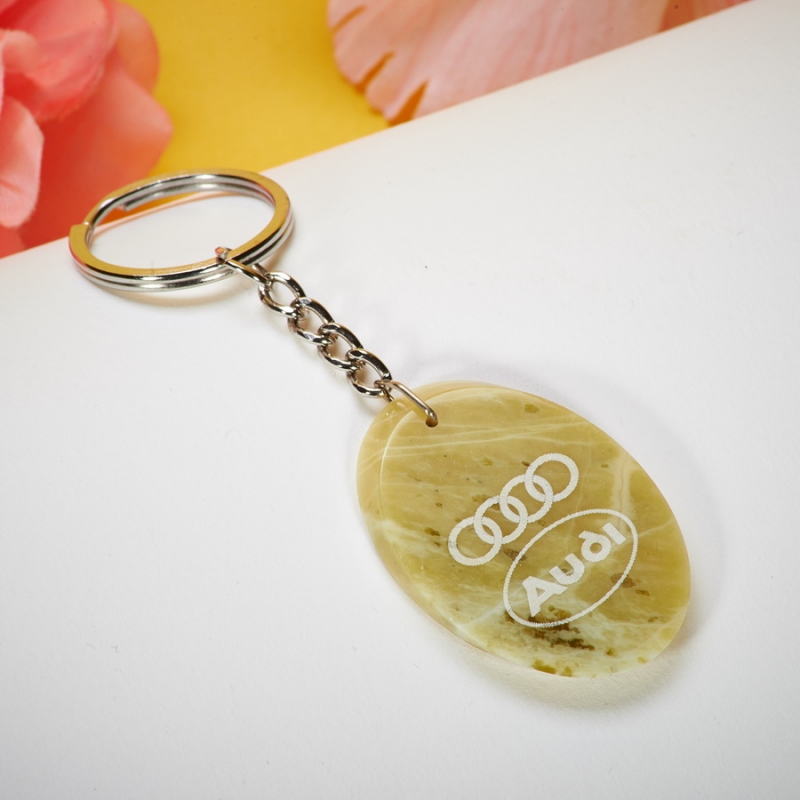 Брелок AUDI офиокальцит овал 4,5 см