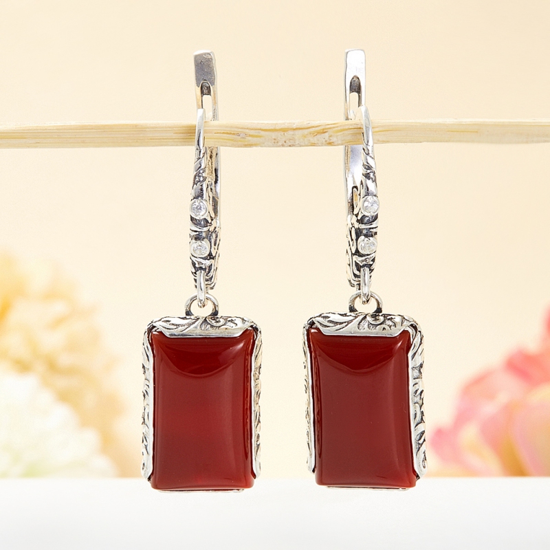 

Серьги сердолик (серебро 925 пр.)
