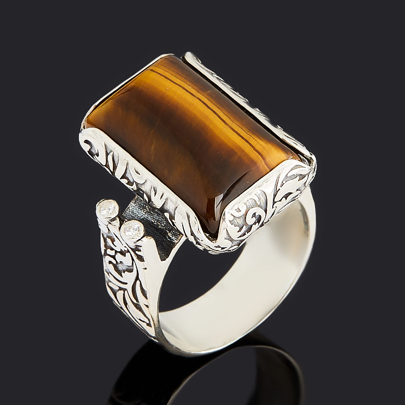 

Кольцо тигровый глаз (серебро 925 пр.) размер 17,5