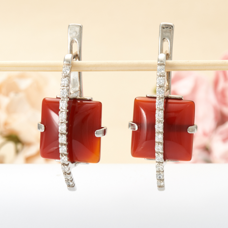 

Серьги сердолик (серебро 925 пр.)
